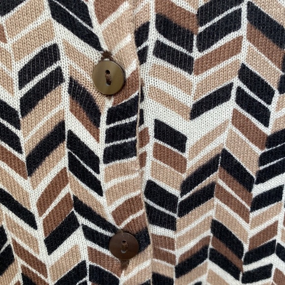 Ann Taylor LOFT Petites Chevron Print Button-Up Cardigan Sweater XSP - Picture 5 of 10